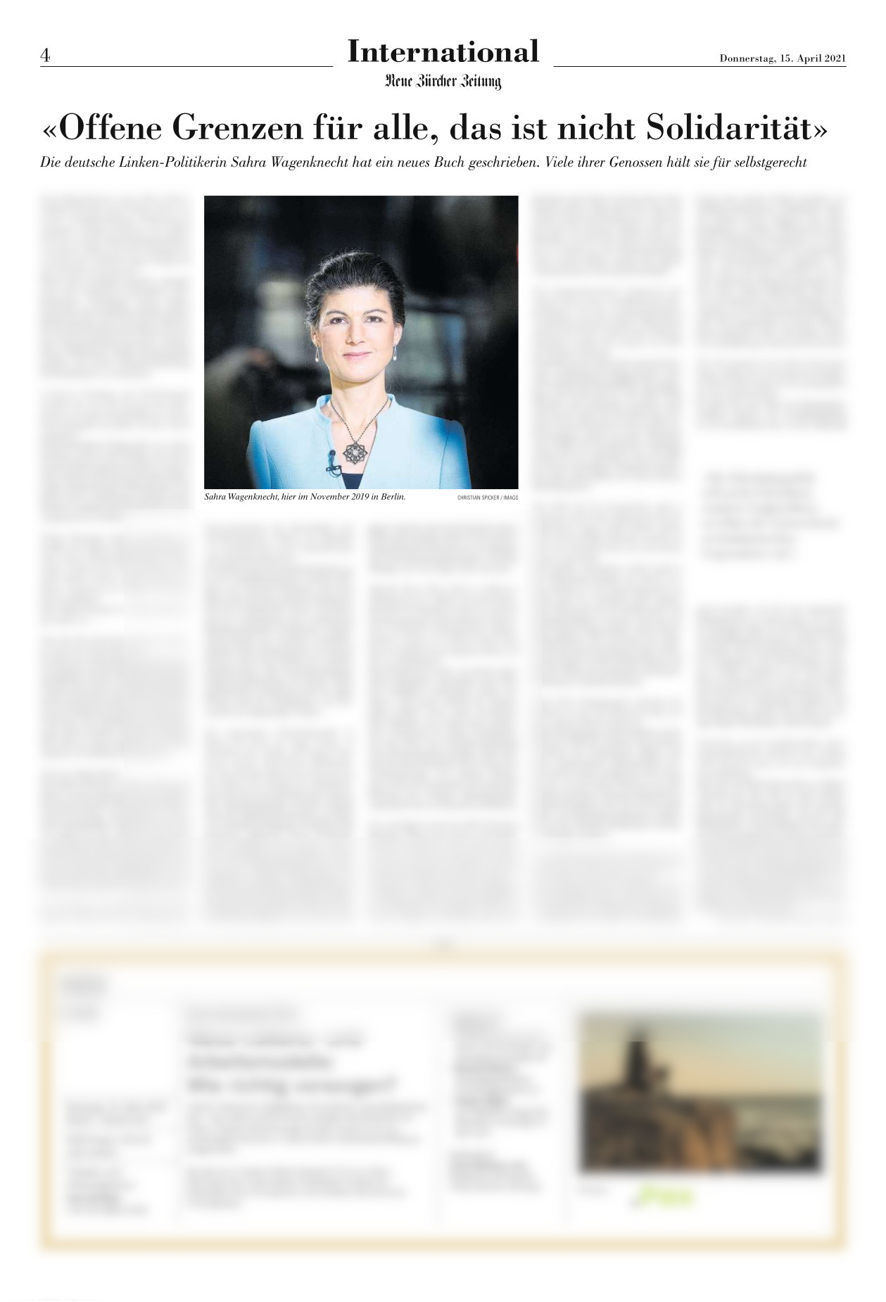 Neue Zürcher Zeitung 15.04.2021